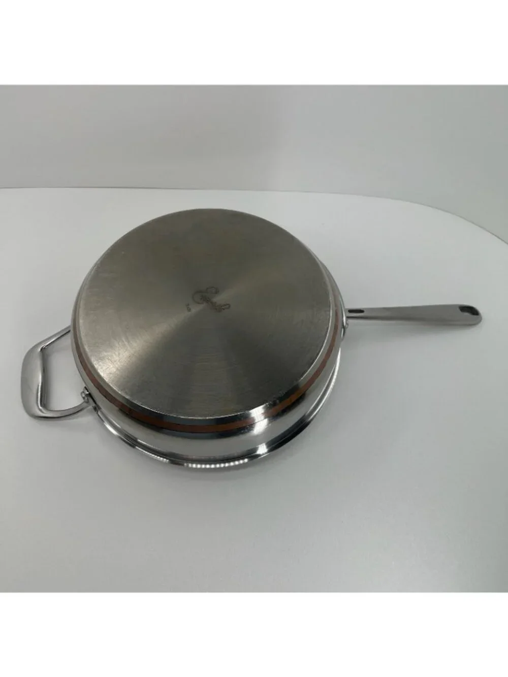 Emeril 3qt Sauté Pan Stainless Steel Copper Band Skillet Helper Handle 10.5 Inch